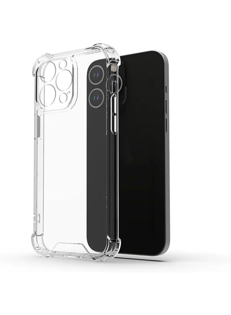 Case Compatible with iPhone 15 Pro Max Cover Silicone Transparent TPU Gorilla Anti-shock Protector Camera Shockproof Corners - Clear - Image 2